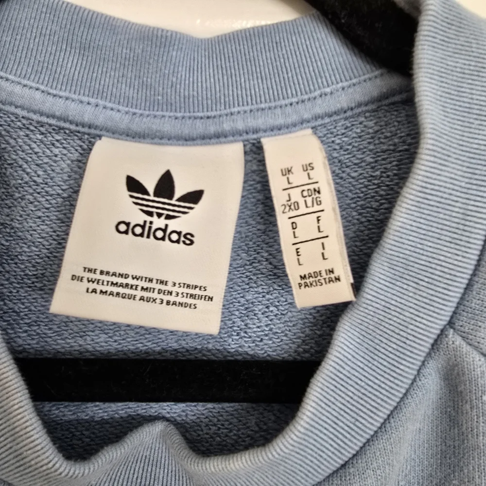 Adidas Men's Light Blue Crewneck Sweater - Picture 3 of 5